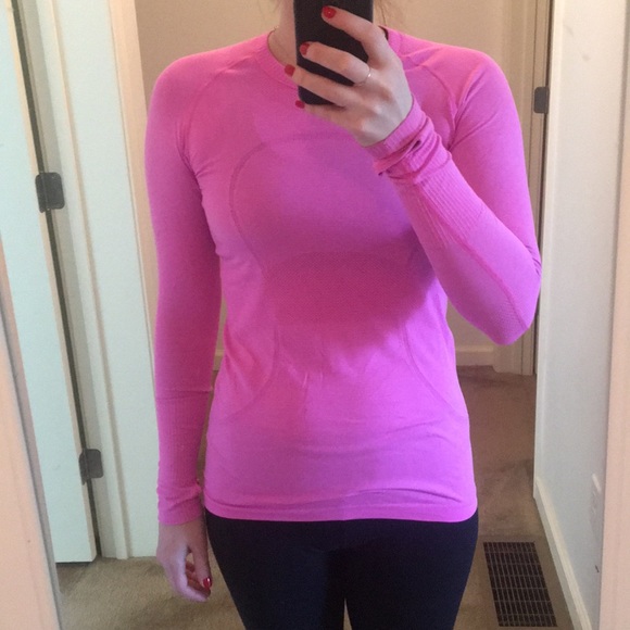 lululemon athletica Tops - Lululemon pink running top in size 6